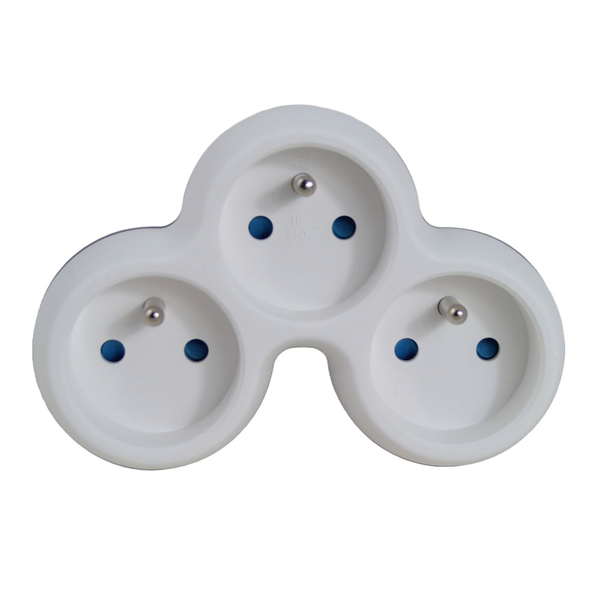 Esperanza ELK313WE Hálózati Dugalj 3 aljzatos elosztó - Fehér/Szürke