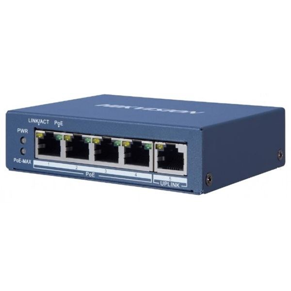 Hikvision 10/100/1000 4x Gigabit PoE + 1x Gigabit switch (DS-3E0505P-E/M)