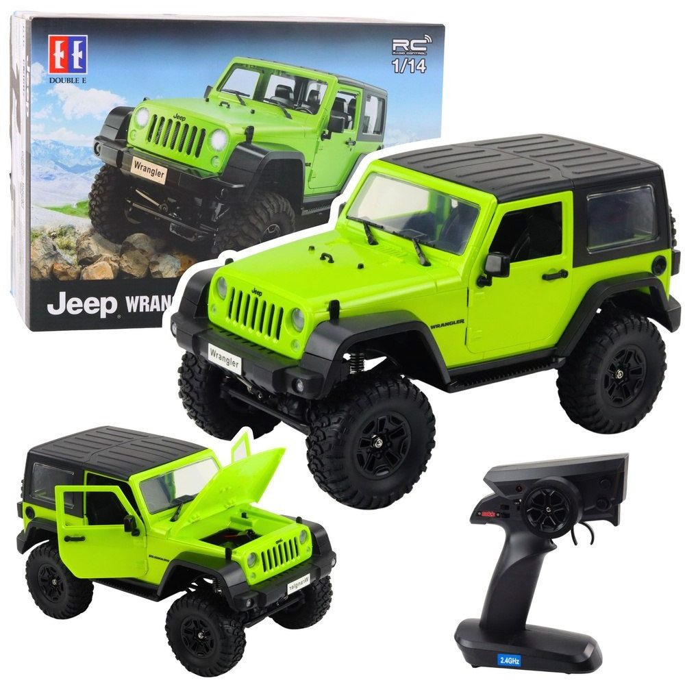 Double E Távirányítású Terepjáró Rc Jeep Wrangler Rock Crawler Zöld 1:14 (27416)
