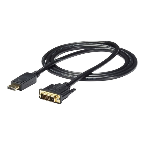 StarTech.com DP2DVI2MM6 video átalakító kábel 1,8 M DisplayPort DVI-D Fekete