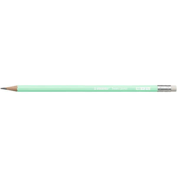 STABILO Grafitceruza radírral, HB, hatszögletű,  "Swano Pastel", zöld (TST490802)