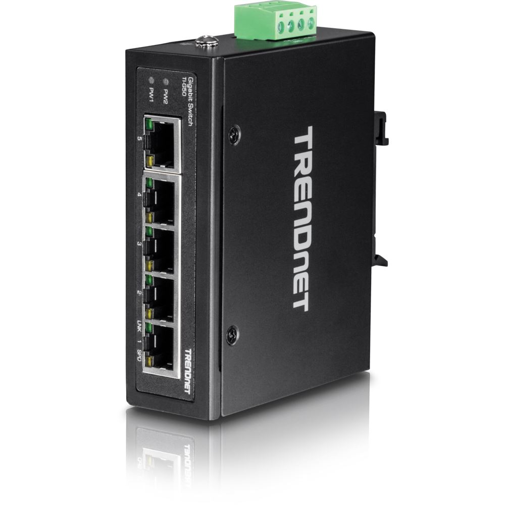 TRENDnet TI-G50 10/100/1000 Mbps 5 portos DIN-Rail Switch (TI-G50)