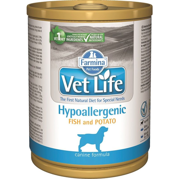 Vet Life Dog Hypoallergenic Fish & Potato Konzerv 300 g