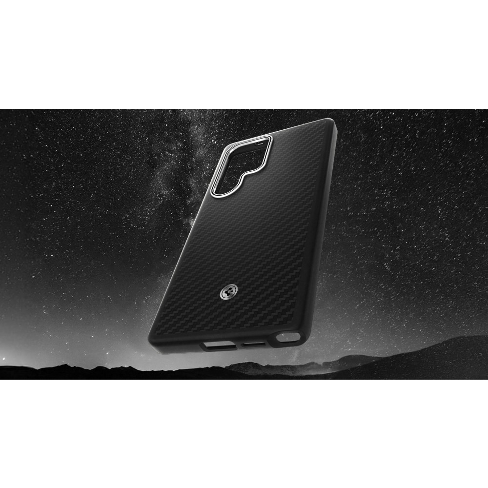 Samsung S25 Ultra Aramid ütésálló tok, Fekete-ezüst (OSAM-GP-FPS938PGA)