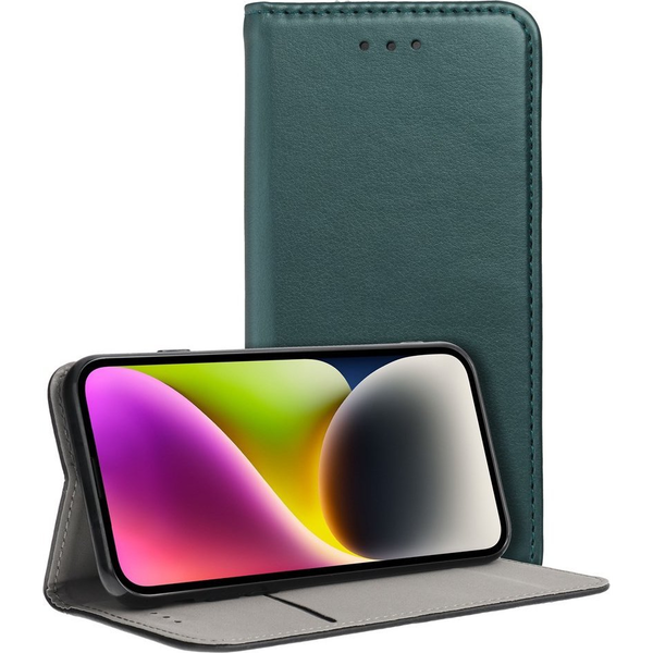 ZONE Magnet Book oldalra nyitható tok Motorola Moto G84 zöld