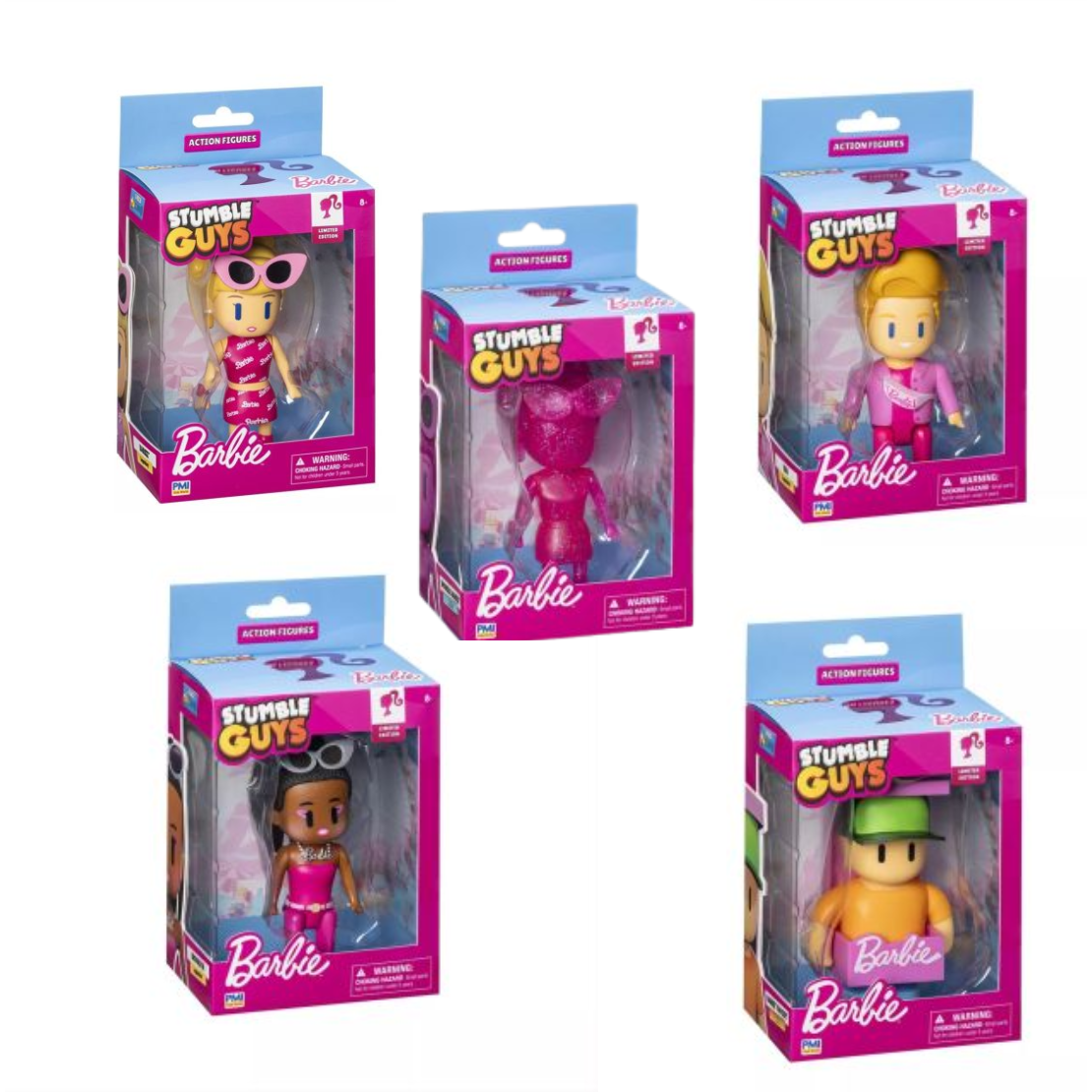 P.M.I. Stumble Guys x Barbie Gyűjthető Akciófigura 11.5 cm - Többféle (SGB6010)