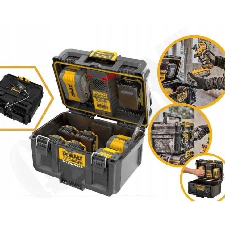 DeWalt DWST83471-QW Toughsystem 2.0 Duál Akkumulátor Töltő és Tároló Láda (DWST83471-QW)