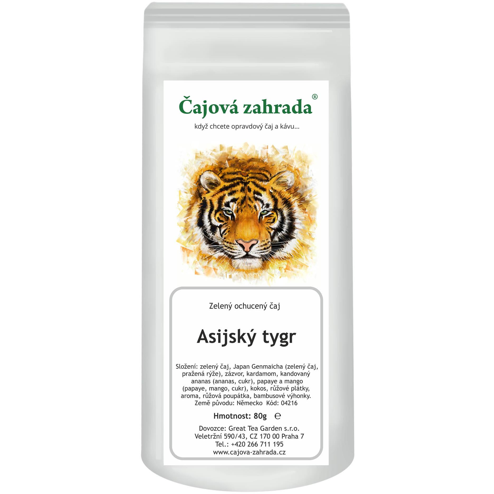 Tea Garden - Asian Tiger - green flavored tea, 80 g (04216)