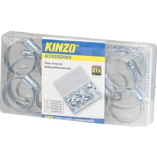 Tömlőbilincs készlet 21db KINZO
