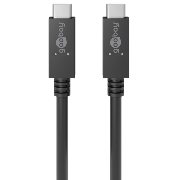 USB 3.2 Gen 2 Kabel, USB-C Stecker > USB-C Stecker (schwarz, 1 Meter, PD, Laden mit bis zu 100 Watt)