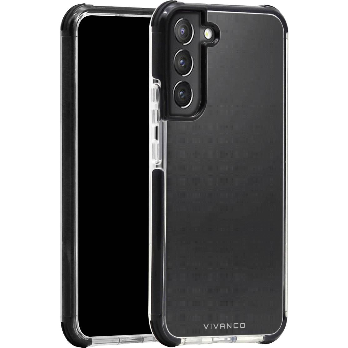 Vivanco Rock Solid Samsung Galaxy S22+ Hátlap Fekete Átlátszó (RSCVVSGS22PT) (RSCVVSGS22PT)