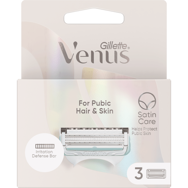 Gillette Venus Satin Care For Pubic Hair Skin Náplň 3ks