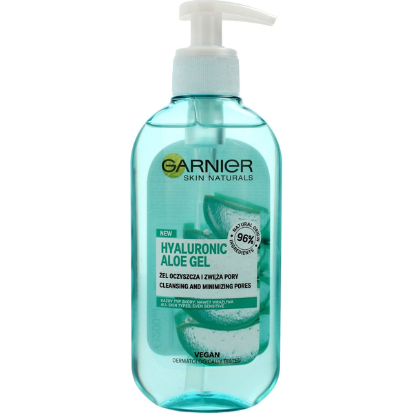 Garnier Aloe Vera Hialuronski Gel za Čiščenje Vseh Tipov Kože, 200ml