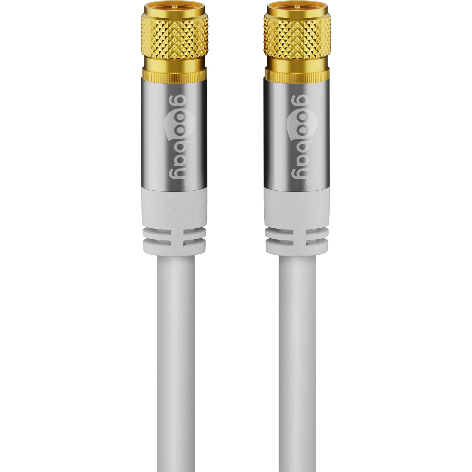 Goobay 70598 Type-F antenna kábel 1m - Fehér (70598)