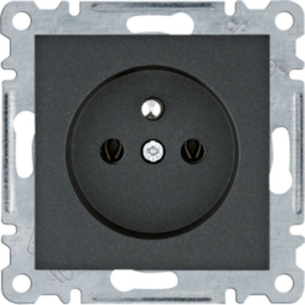 Hager Lumina Gniazdo zasilające z uziemieniem 16A/250VAC czarne WL1023