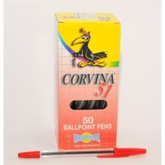 Corvina Golyóstoll Kupakos 0,7mm Piros 50/dob (8003511431631)