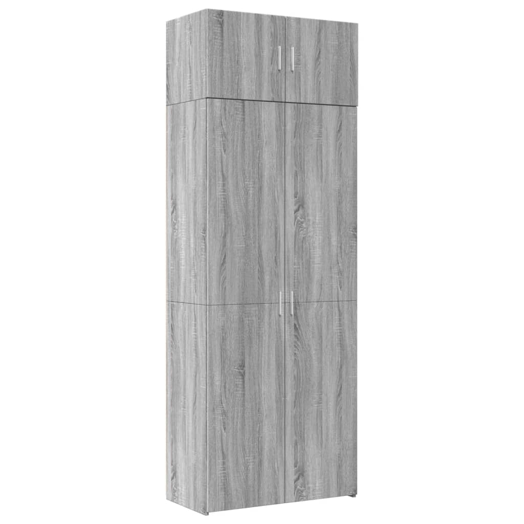szürke sonoma színű szerelt fa tárolószekrény 80x42,5x225 cm (3281355)