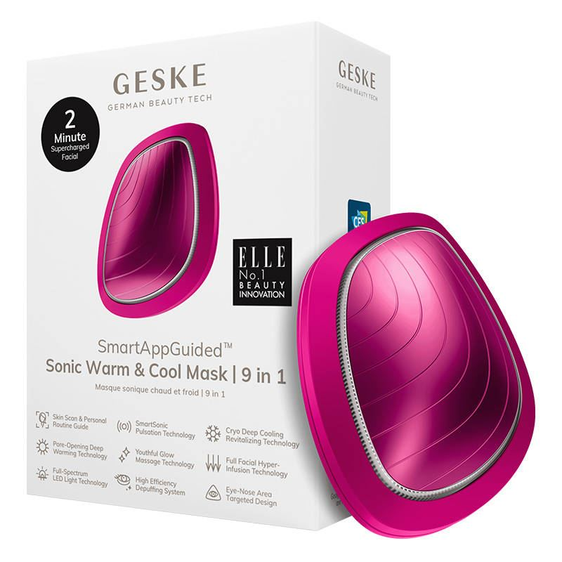 Geske 9in1 szónikus melegítő és hűsítő arcmasszírozó alkalmazással magenta (GK000002MG01) (GK000002MG01)