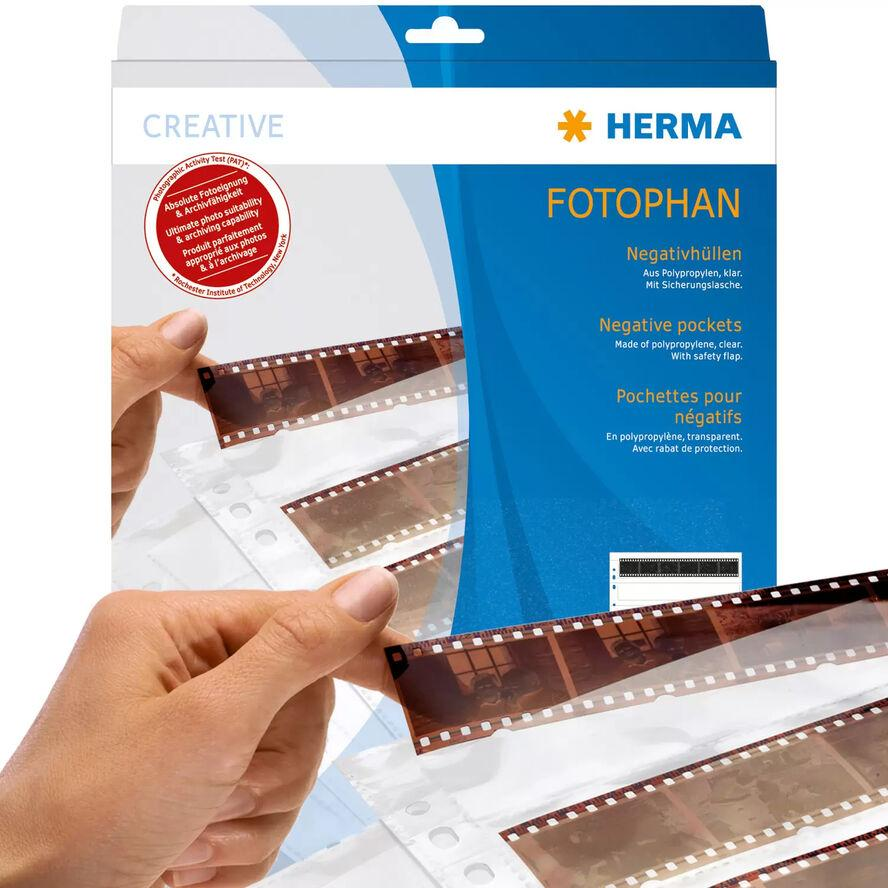HERMA Negativhüllen transparent 4 Filmstreifen klar 100 St. (7769)