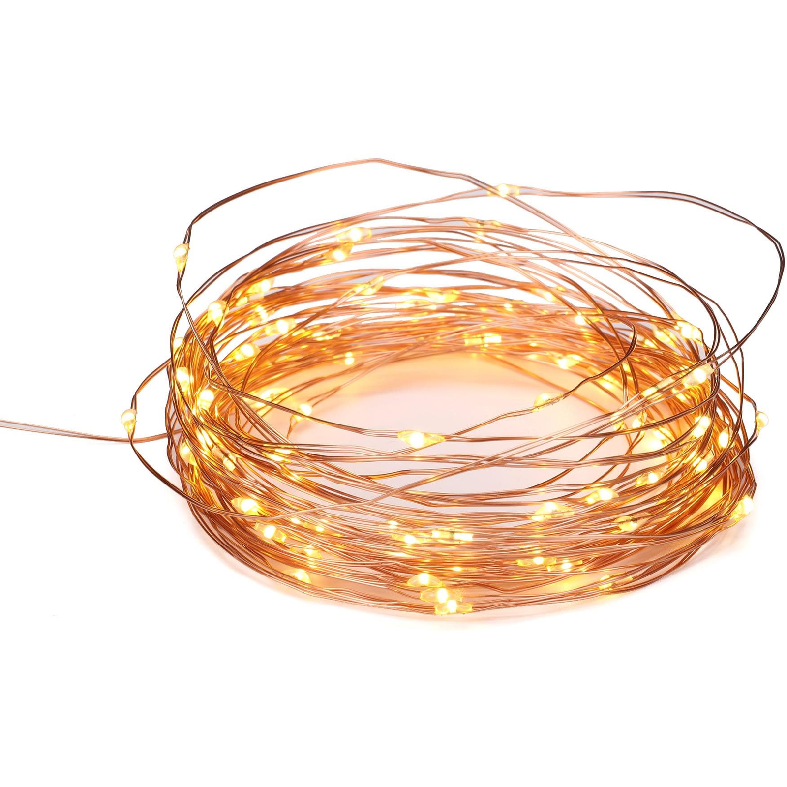 AcaLighting LED dekoratív réz füzér, melegfehér, 10 m, IP44, kültéri (X01100122)