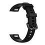 Huawei Honor Band 4, szilikon pótszíj, állítható, keresztben csíkos minta, fekete