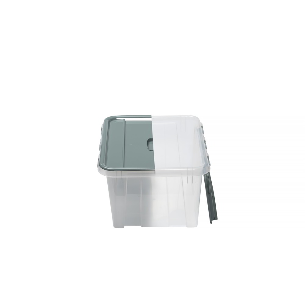 Iris Probox Fliplid Műanyag Tárolódoboz szárnyas tetővel 50L - Átlátszó/kék (27900800)