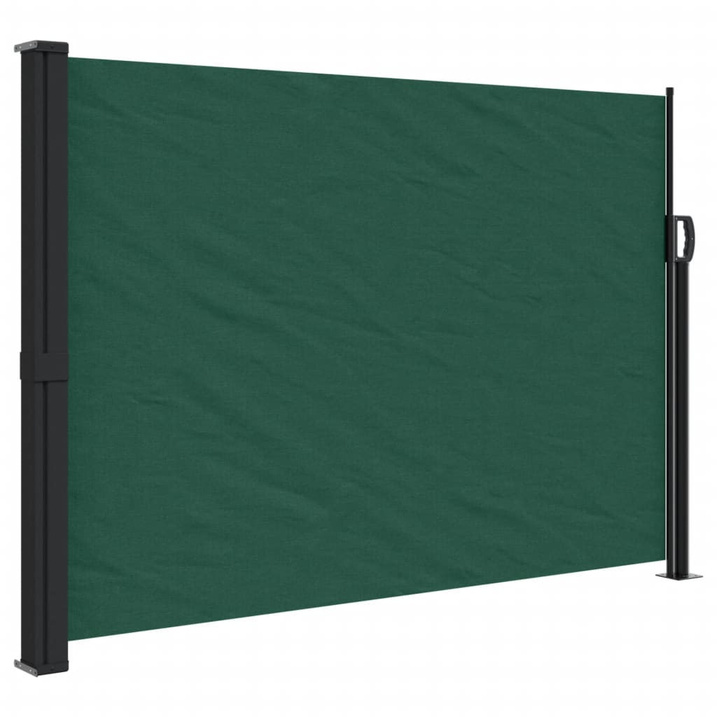 sötétzöld behúzható oldalsó napellenző 140 x 600 cm (4004515)