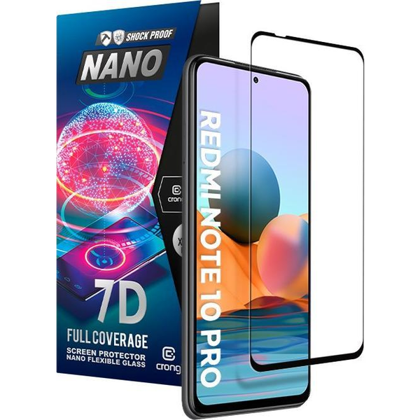 Crong Crong 7D Nano Flexible Glass - Niepękające szkło hybrydowe 9H na cały ekran Xiaomi Redmi Note 10 5G