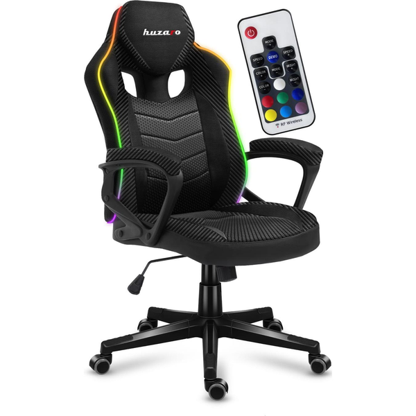 Huzaro Force 2.5 RGB Carbon Mesh gamer szék, fekete