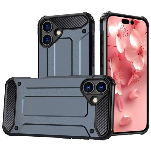 Gigapack Defender Apple iPhone 16 Plus fémhatású tok sötétkék (GP-164420) (GP-164420)