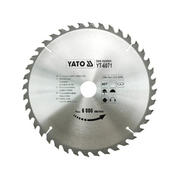 250X40TX30 MM YT-6071 YATO LÁTÓTÁRCSA