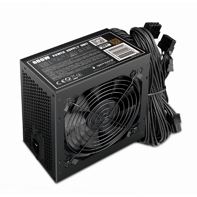 Napájecí zdroj Gembird ATX 80+Bronze 600 W 600 W 80 PLUS Bronze (CCC-PSU80P-BBP-600)