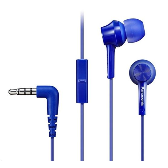 Аудио слушалки Panasonic RP-TCM115E-A, In-Ear, Микрофон, Сини/Blue