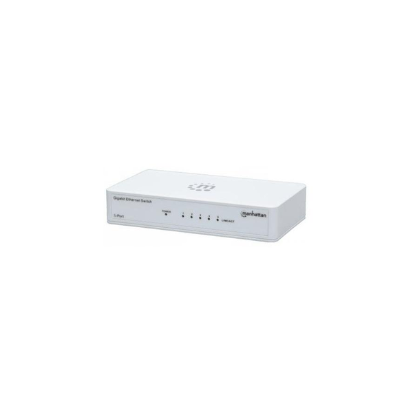 Manhattan 560696 hálózati kapcsoló Beállítást nem igénylő (unmanaged) L2 Gigabit Ethernet (10/100/1000) Fehér
