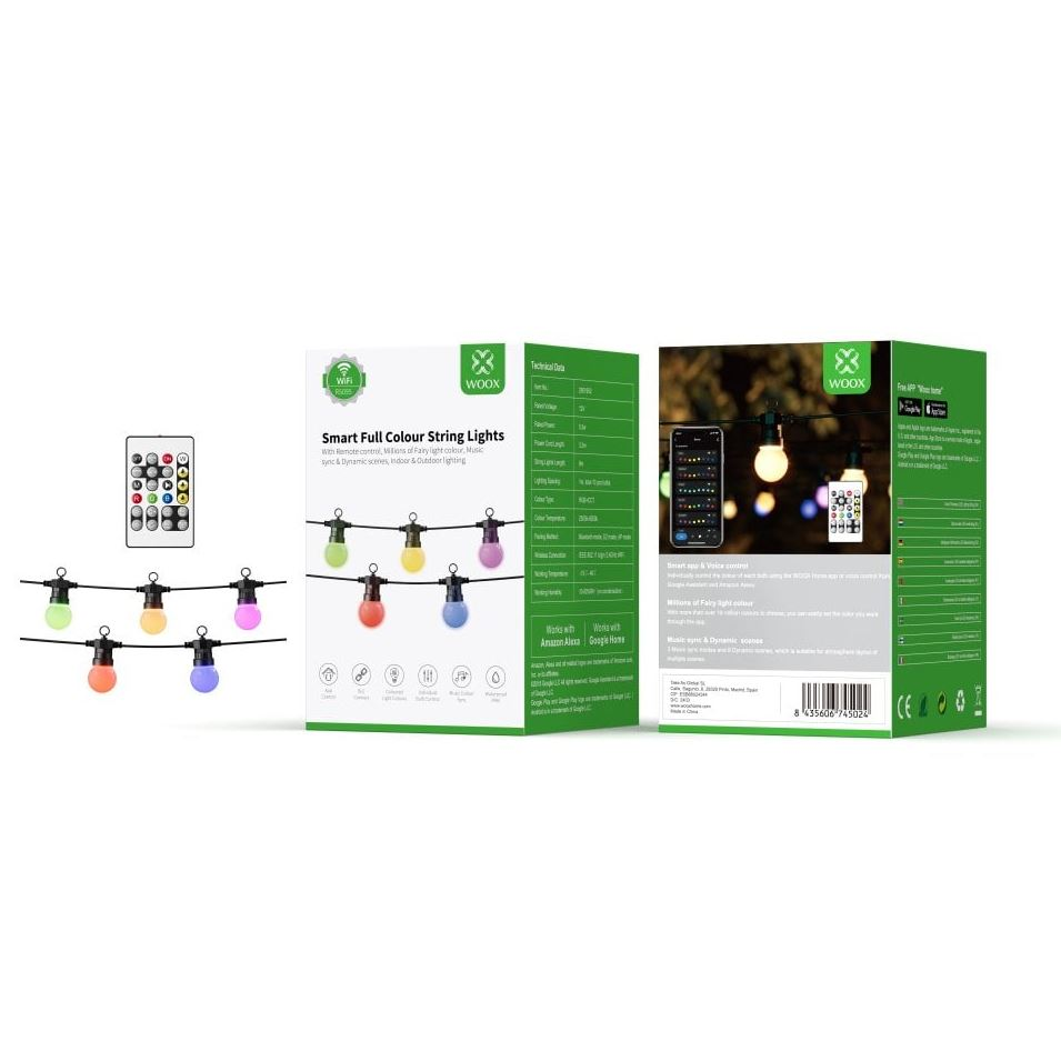 Woox Smart Home kültéri Party fényfüzér (R5195) (R5195)