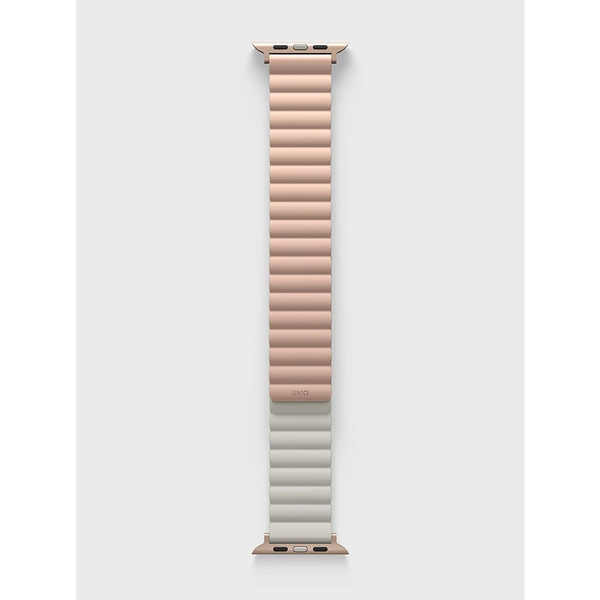 Uniq Revix Apple Watch 40/41/38mm mágneses szilikon szíj rózsaszín-bézs (62290)