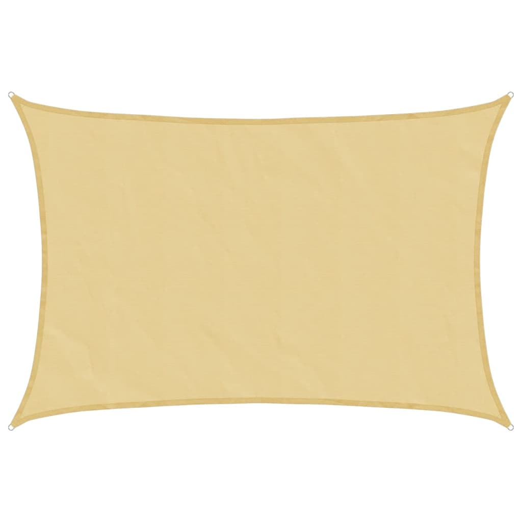 homokszínű 100% poliészter oxford szövet napvitorla 5x3 m (4000572)