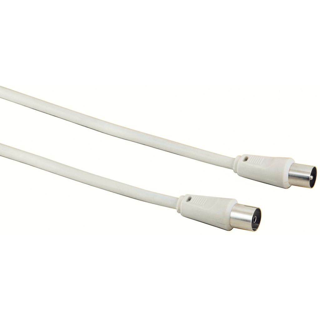 Hama Antenna Cable Coaxial Male Plug - Coaxial Female Jack, 7.5 m, 75 dB koax kábel 7,5 M F Fehér (42964)