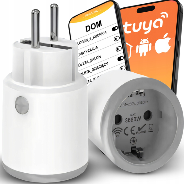 Retoo INTELIGENTNE GNIAZDKO STEROWANE WATOMIERZ PROGRAMATOR WIFI SMART