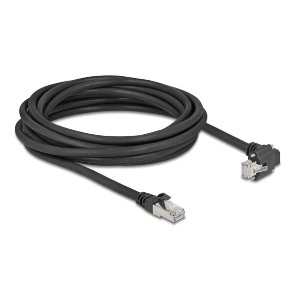 Delock GigE Kamera Kabel RJ45 St. 90° gew. > RJ45 St. 5m