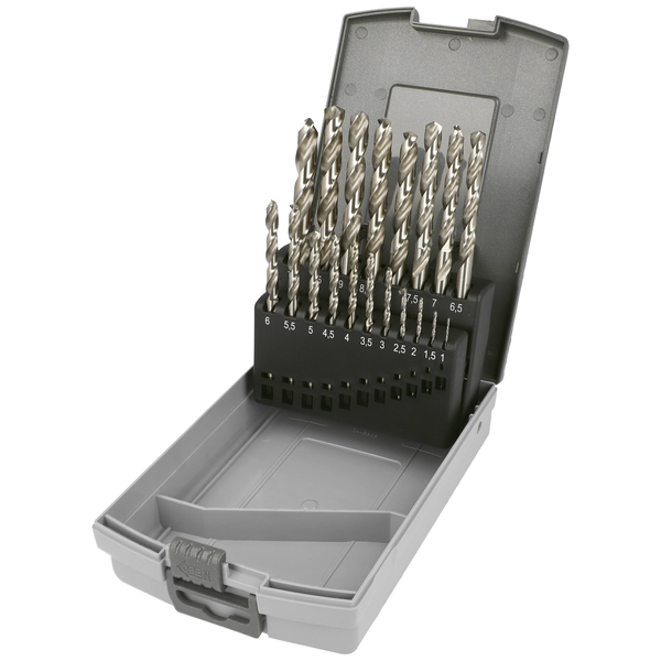 Heller 29384 6 HSS Fém spirálfúró készlet 19 részes Kobalt, Csiszolt DIN 338 Hengeres befogószár 1 készlet