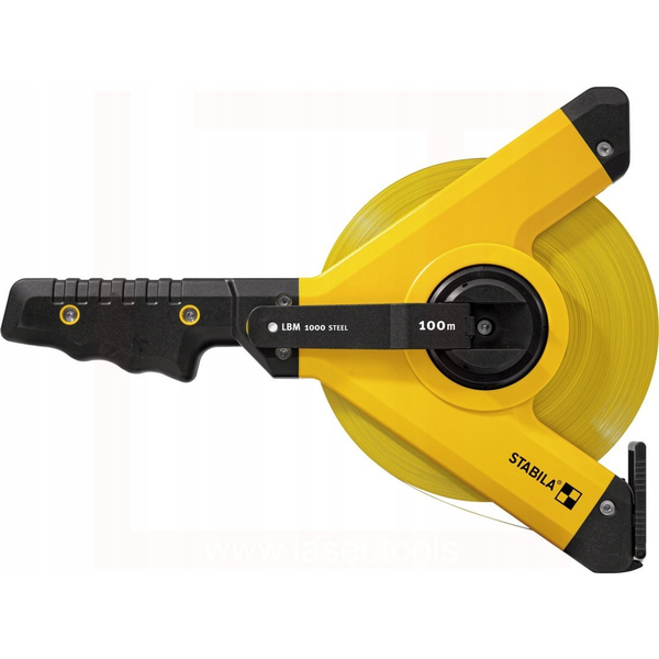 Cinta Métrica Enmarcada Stabila Lbm 1000 - Cinta Métrica De Acero, Escala Métrica - 100 M - 19653