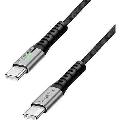 USB-C 3.2(M) <> USB-C(M) 1.0m LogiLink 240W/20Gbs/4K zw.