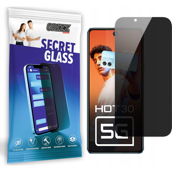  GrizzGlass Szkło prywatyzujące GrizzGlass SecretGlass do Infinix Hot 30 5G
