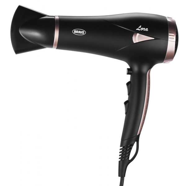 Bravo Lora hajszárító fekete-rózsaszín (B-4323BK)