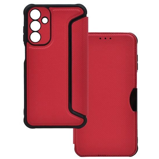 Gigapack Samsung Galaxy A16 4G (SM-A165) karbon mintás fliptok piros (GP-161721) (GP-161721)