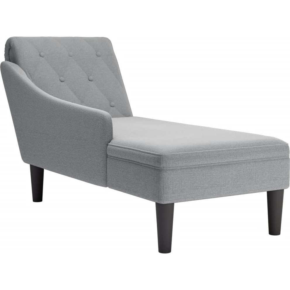 világosszürke szövet dívány párnával és jobb kartámasszal (4009843 VidaXL)