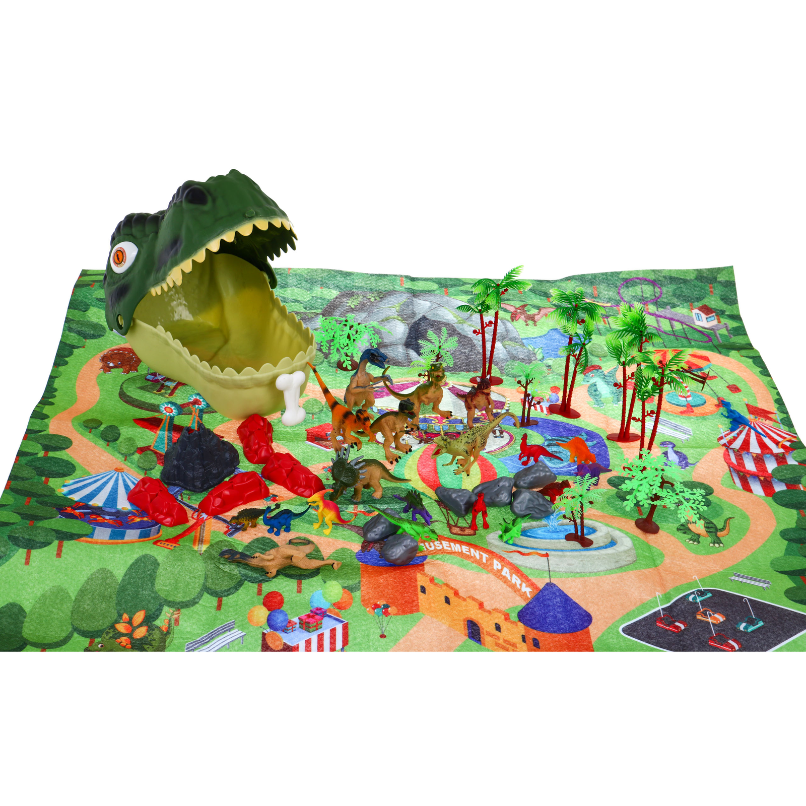 Ramiz Dinosaur World Dinoszaurusz figurák szőnyeggel és kiegészítőkkel (ZPG.WE606)
