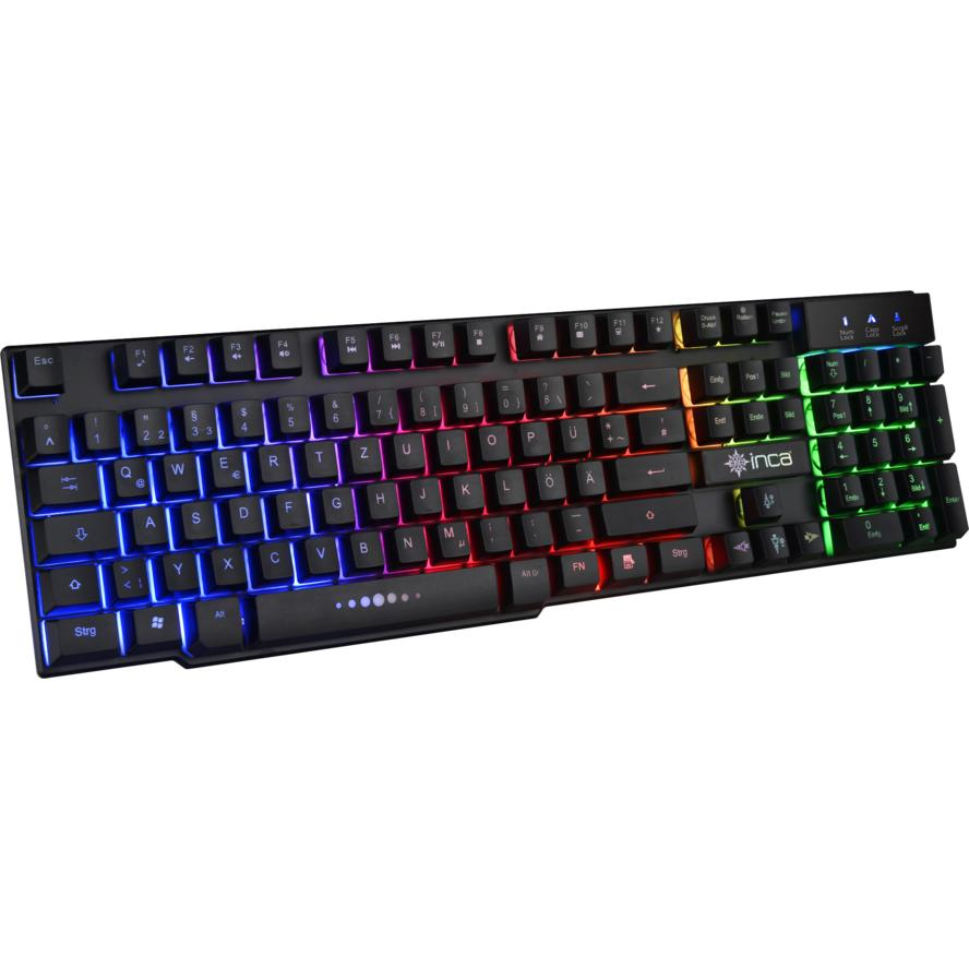 INCA Gaming Tastatur IKG-446 Regenbogen, RGB, dt. Layout retail (IKG-446) (IKG-446)