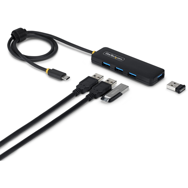 StarTech.com H5C4A-USB-HUB-2 interface hub USB 3.2 Gen 1 (3.1 Gen 1) Type-C 5000 Mbit/s Sort